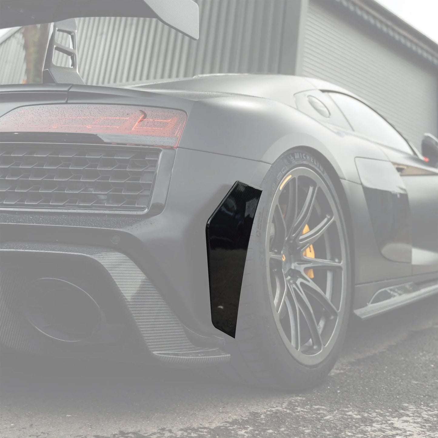 Audi R8 4S Pre-Preg Carbon Fiber Rear Bumper Canards by TRE