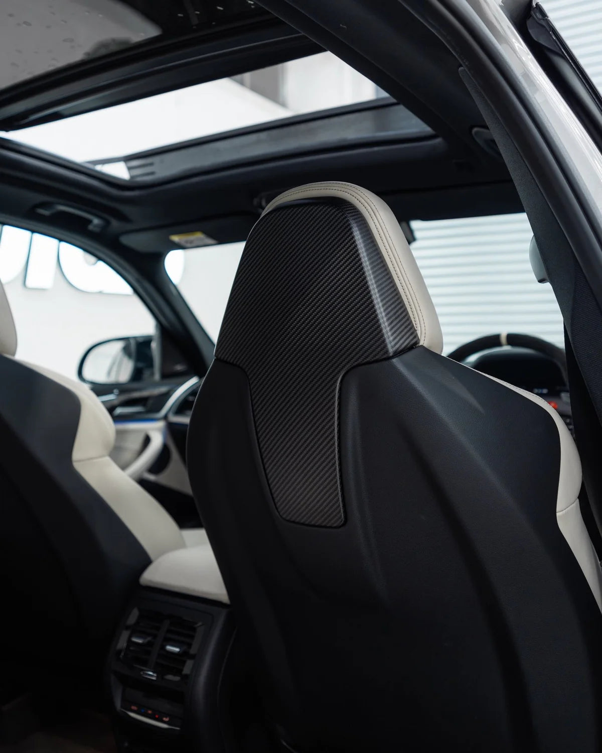 BMW 2 Series G42, M3 G80, M4 G82, M2 G87 Pre-Preg Matte Carbon Fiber Seat Back Cover by TRE (2018+)