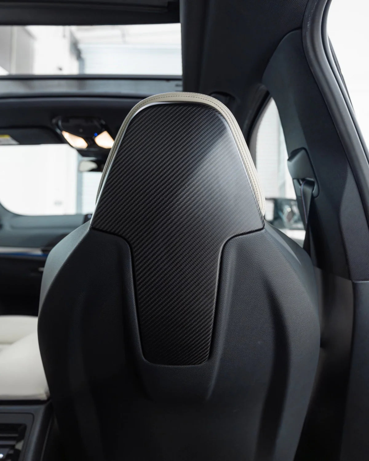 BMW 2 Series G42, M3 G80, M4 G82, M2 G87 Pre-Preg Matte Carbon Fiber Seat Back Cover by TRE (2018+)