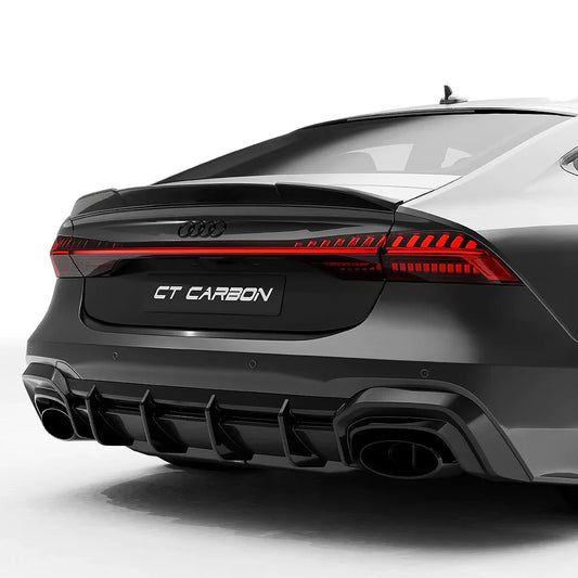 AUDI RS7 C8 PRE-PREG 2X2 CARBON FIBRE REAR SPOILER BY CT DESIGN (2019+)