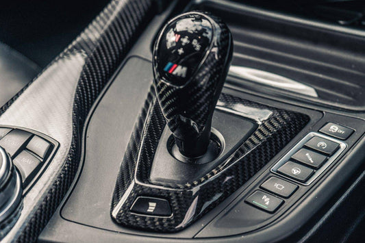 TRE Pre-preg Carbon Fiber Gear Selector Flat Surround for BMW M3 & M4 (2014-2019, F80 F82)